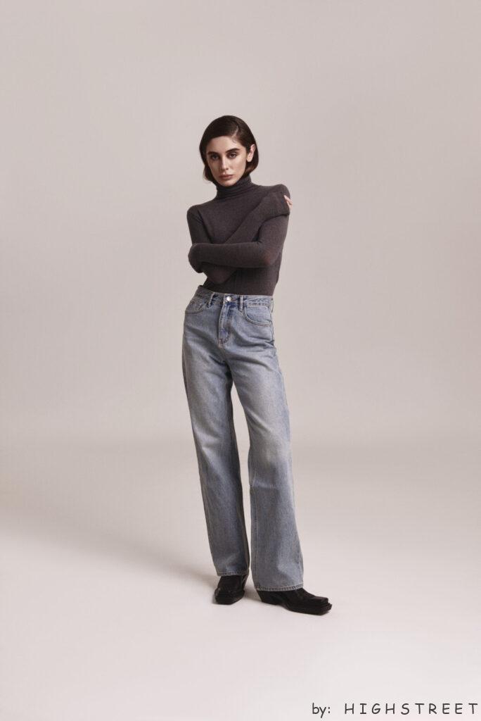 Rowe high straight jeans