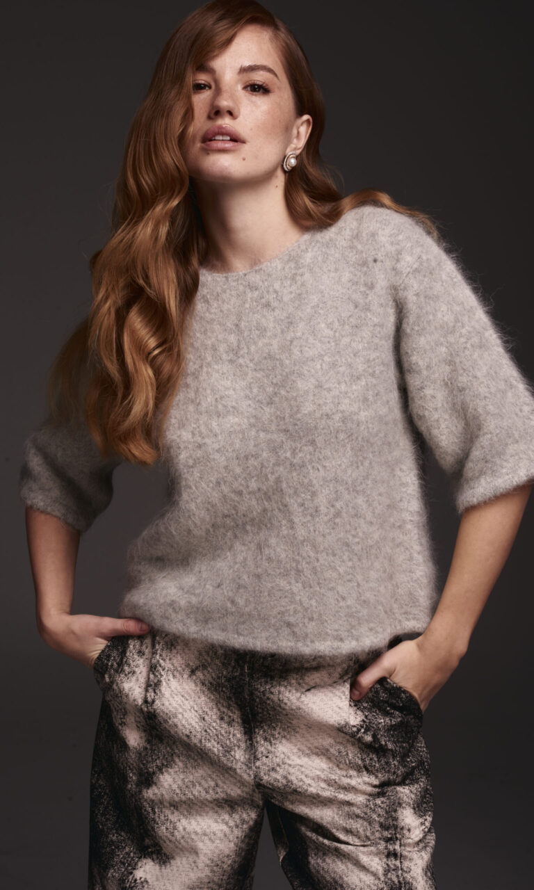 Brushed alpaca sweater