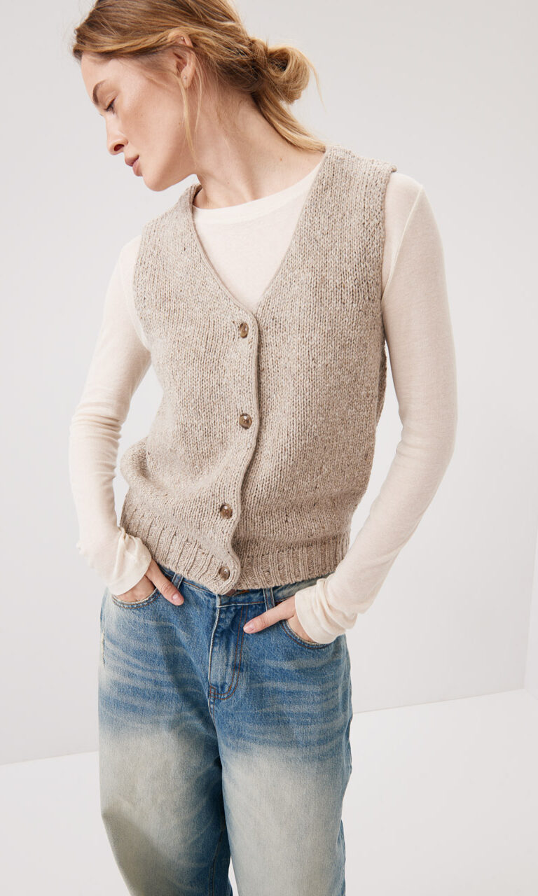 Cozy knit vest