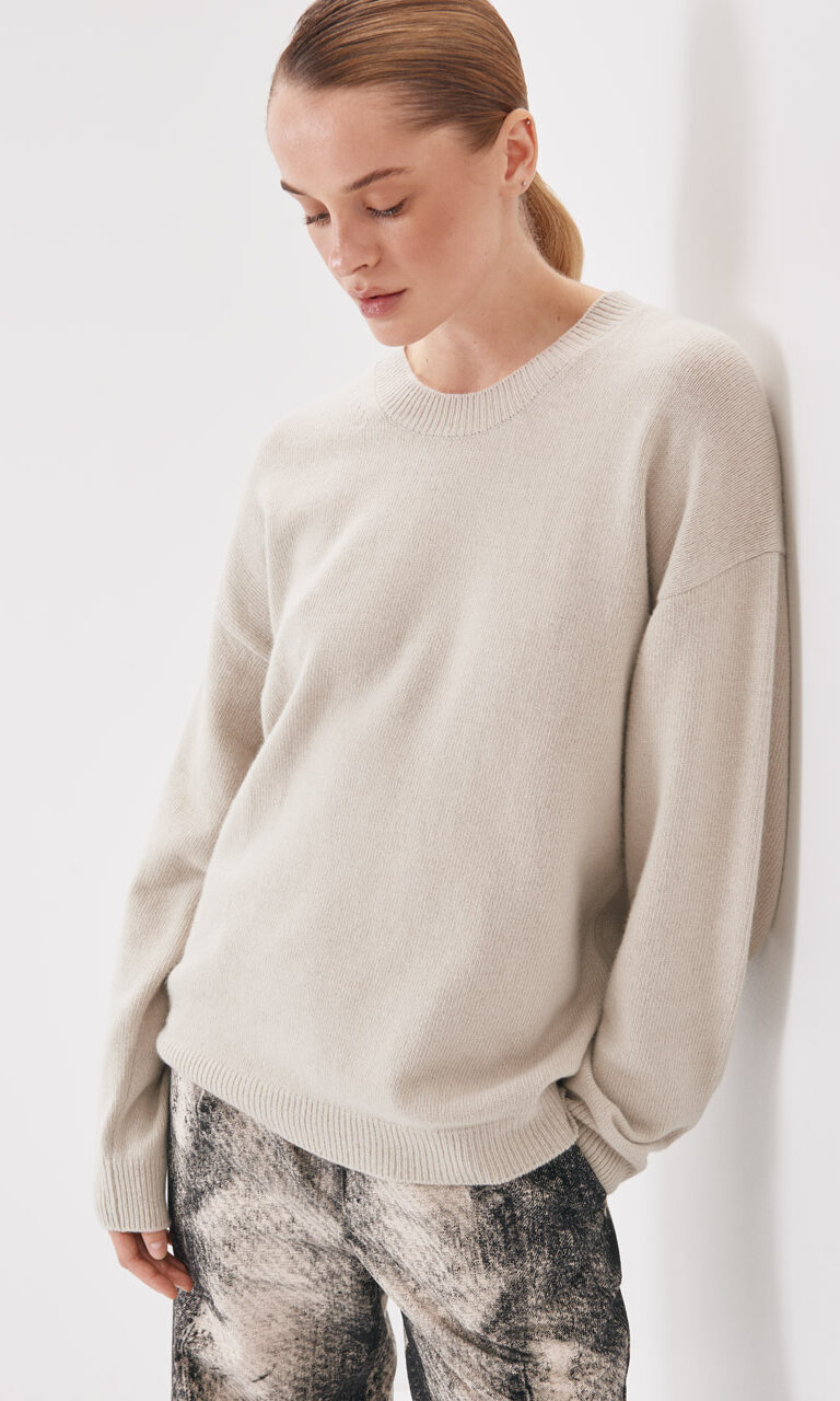 Soft mink and merino wool jumper