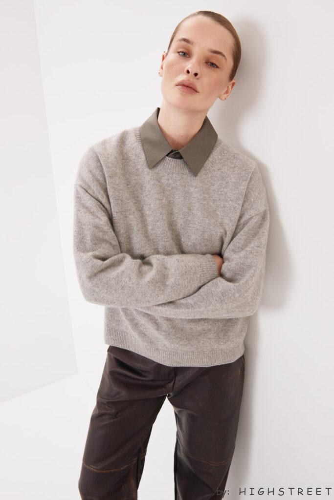 Soft mink and merino wool jumper