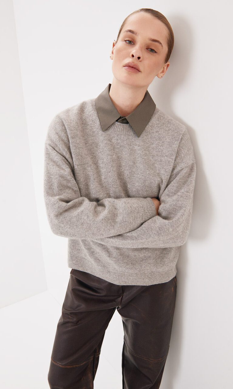 Soft mink and merino wool jumper