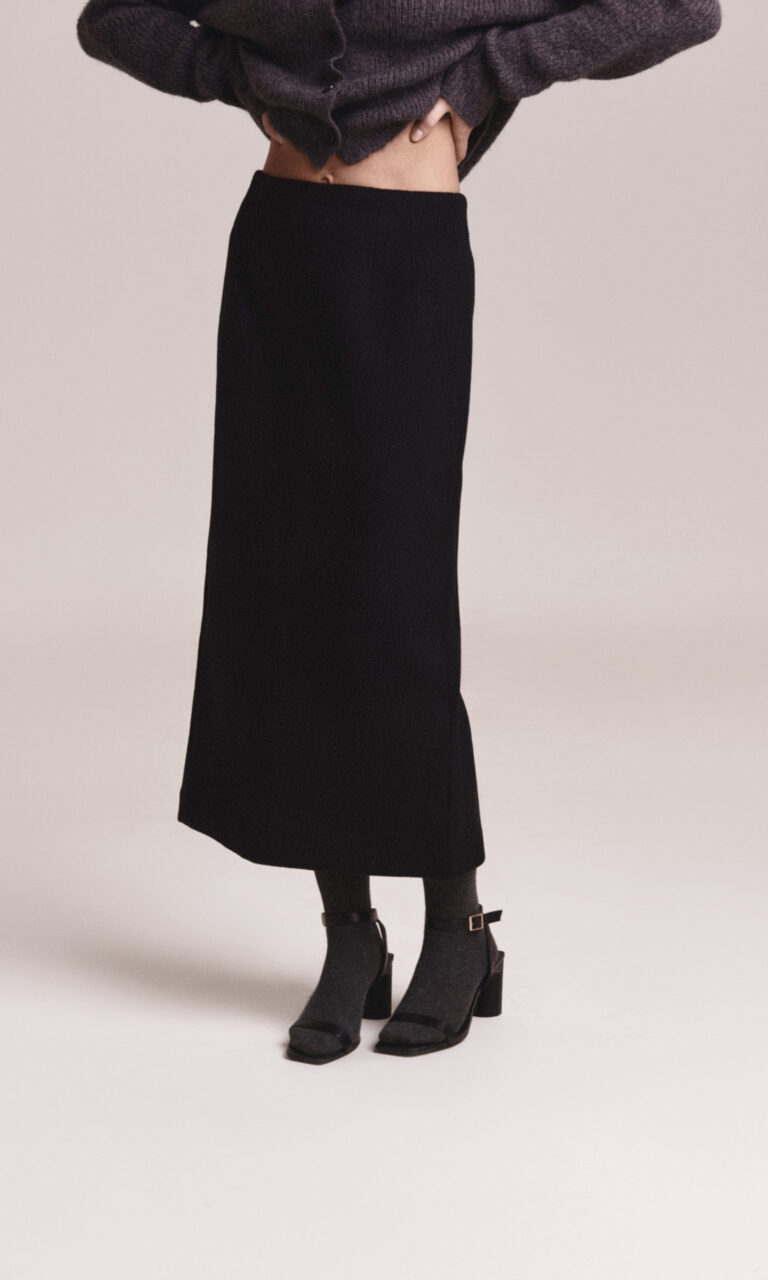 Wool pencil skirt
