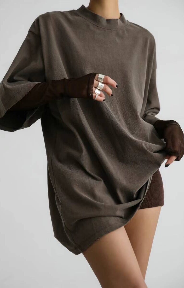 Oversized distressed t-shirt