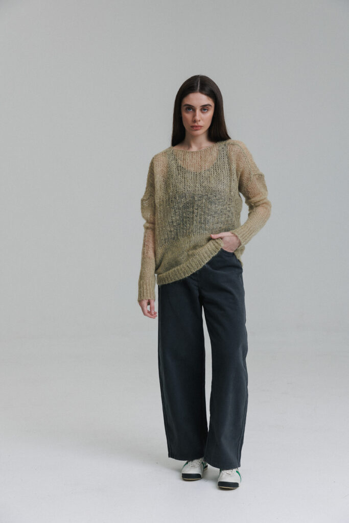 Airy mesh sweater