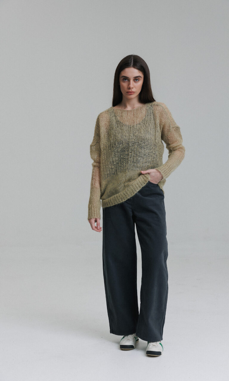 Airy mesh sweater