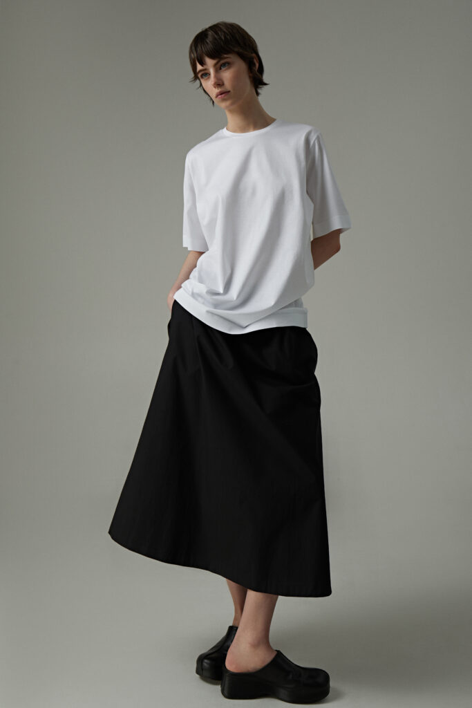 A-line cotton skirt