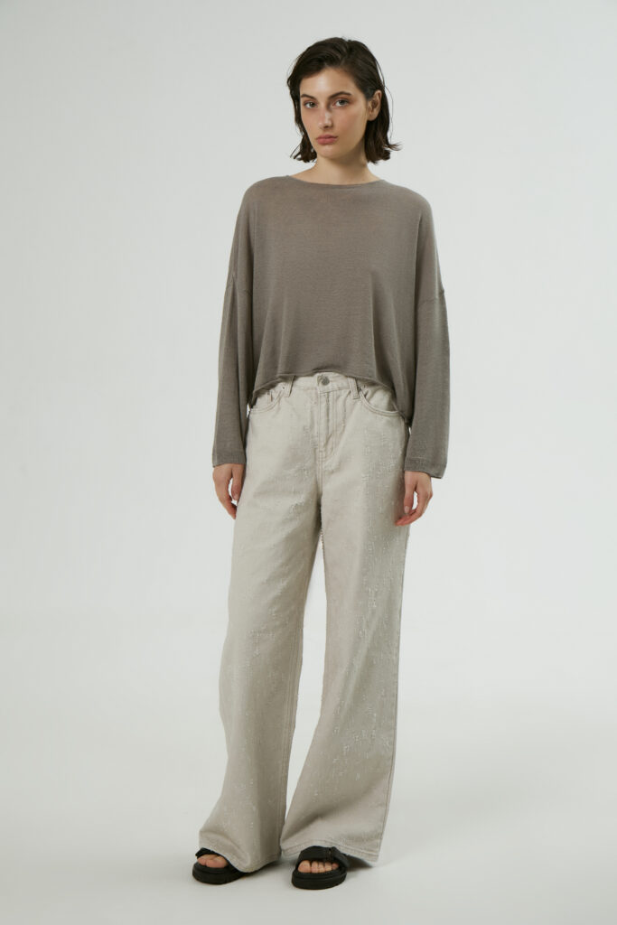 Roughed-up jeans