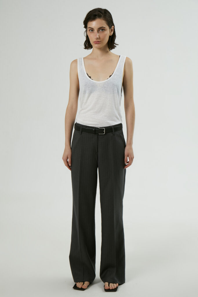 Pinstriped pants