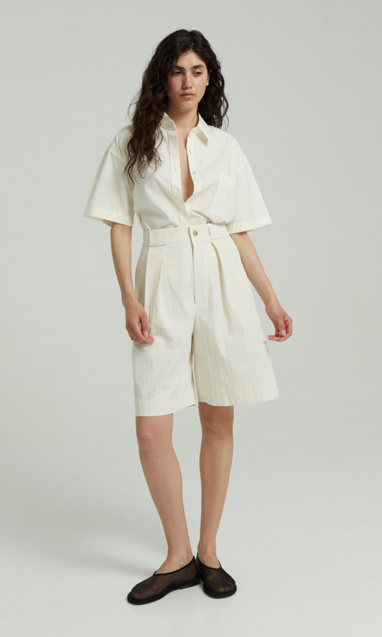 Short sleeved cotton shirt