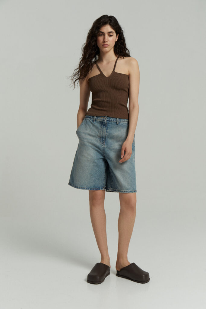 Denim bermuda shorts