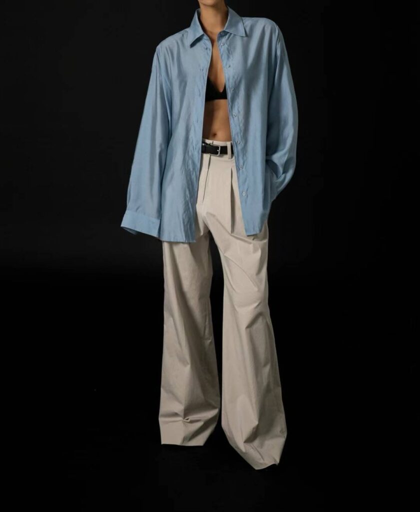 Semi sheer oversized shirt