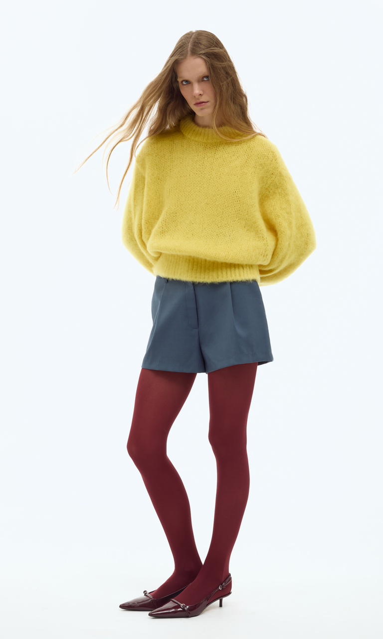 Alpaca hairy sweater