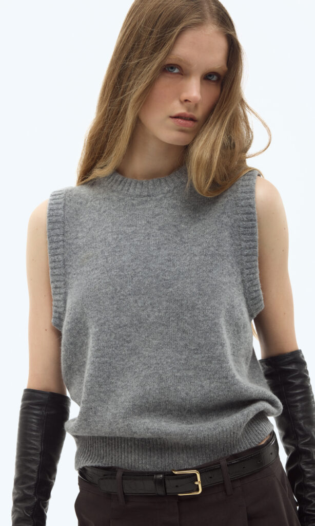 Cut out wool vest