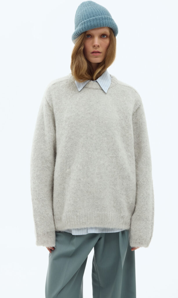 Brushed alpaca jumper