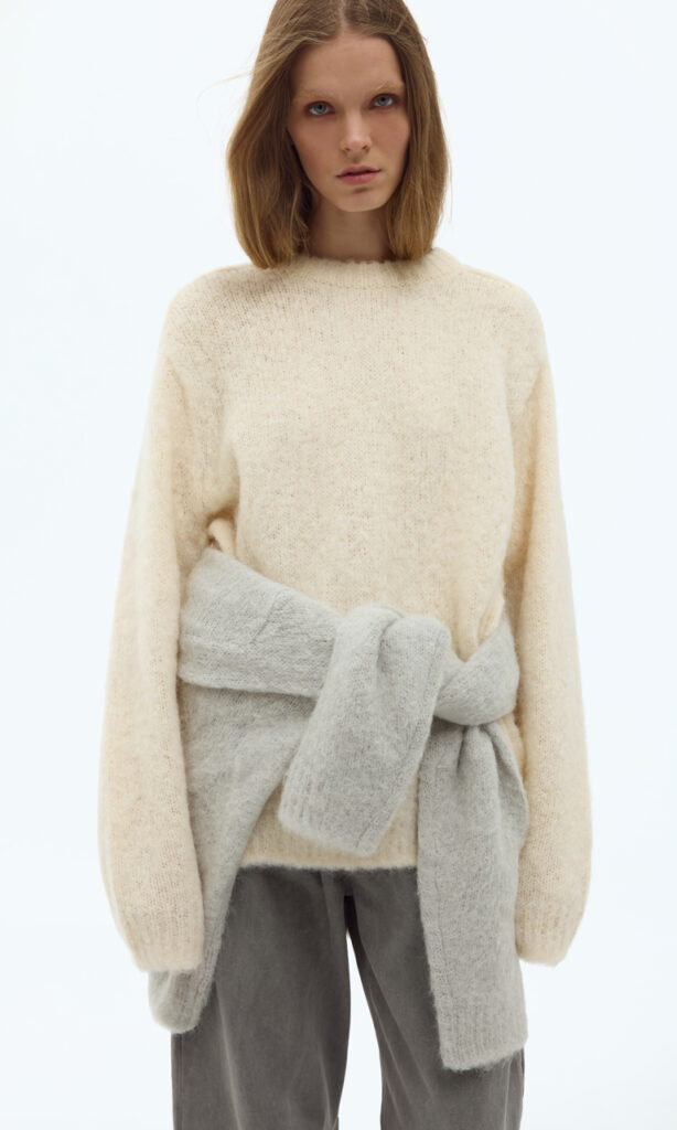 Brushed alpaca jumper