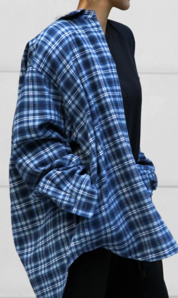 Checked quilted flannel shirt