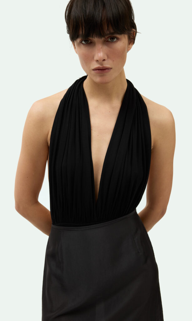 Draped bodysuit