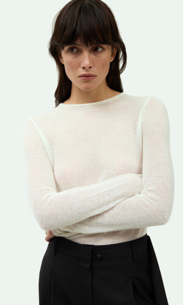 Sheer alpaca top