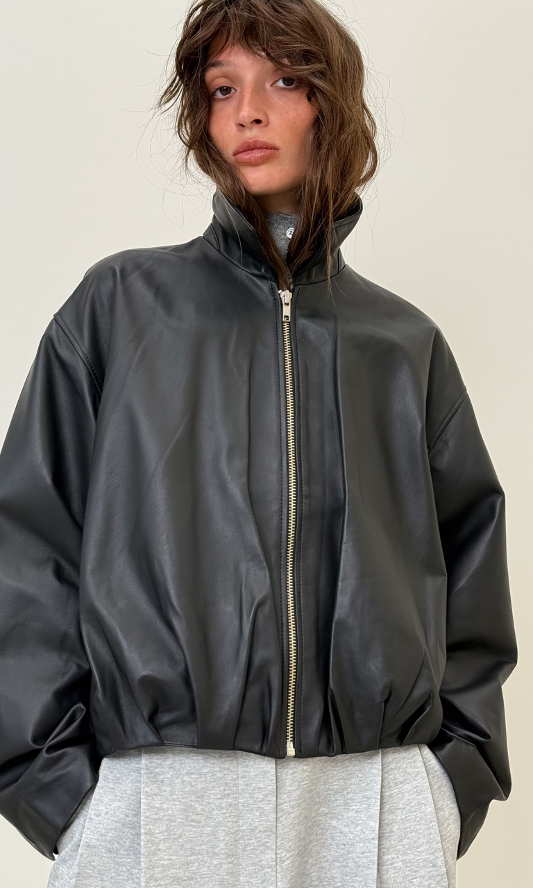 Lambskin bomber jacket