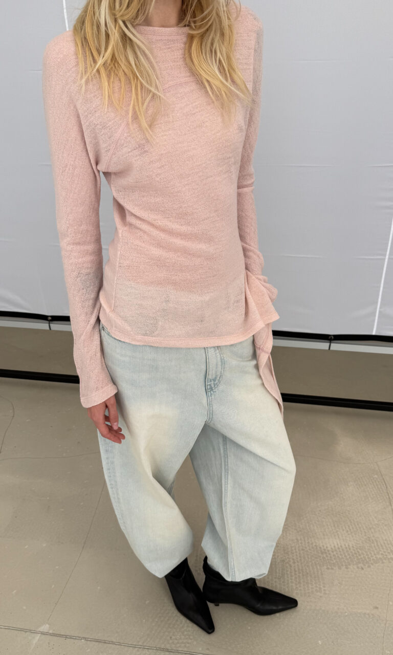 Asymmetrical wool top