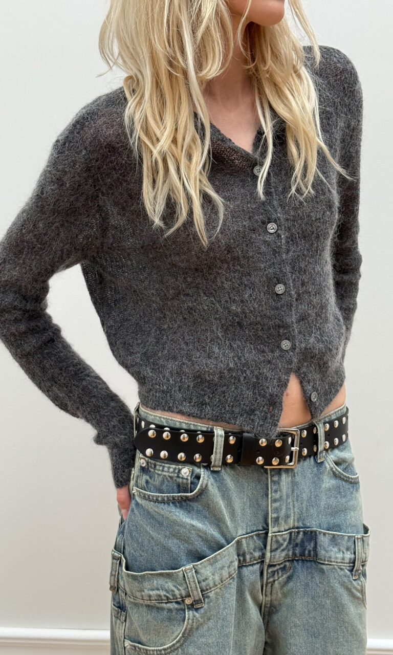 Cropped mohair cardi