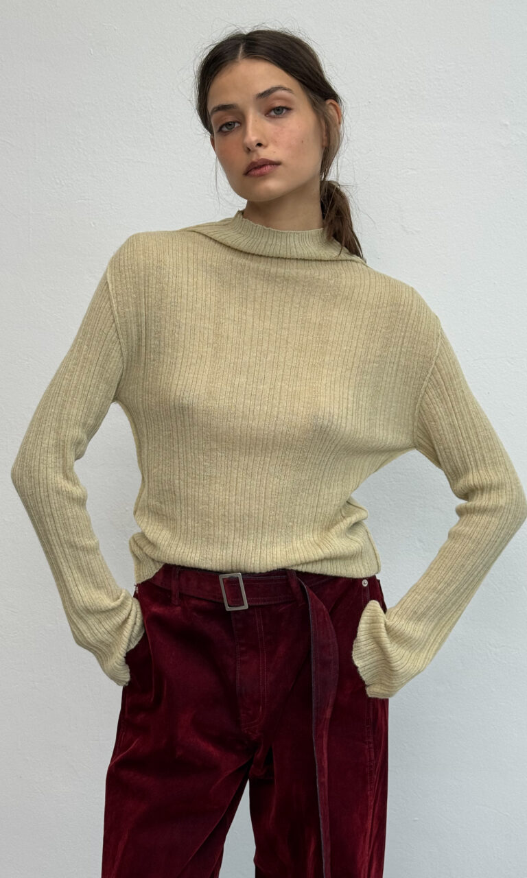Wool turtleneck knit