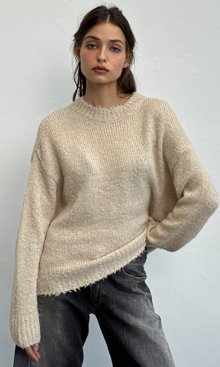 Curly alpaca sweater