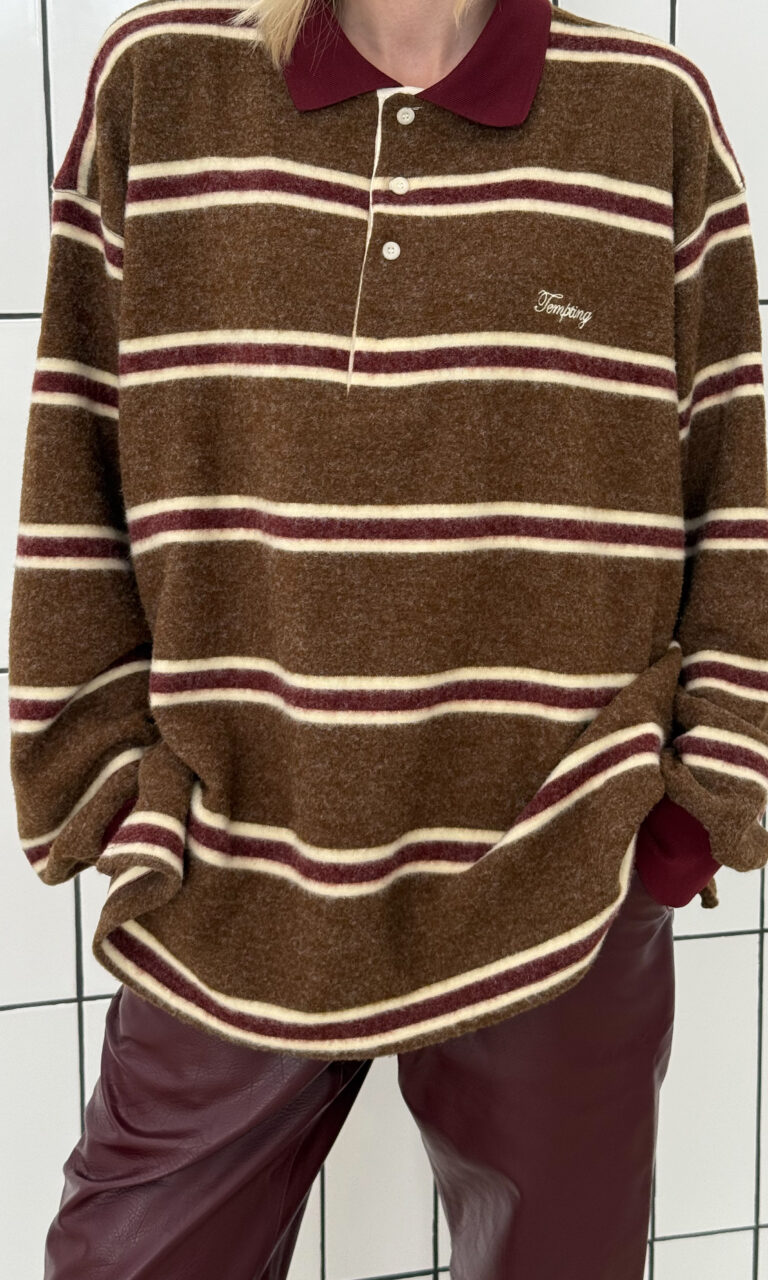 Stripped knit polo