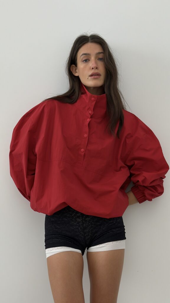 Funnel-neck anorak