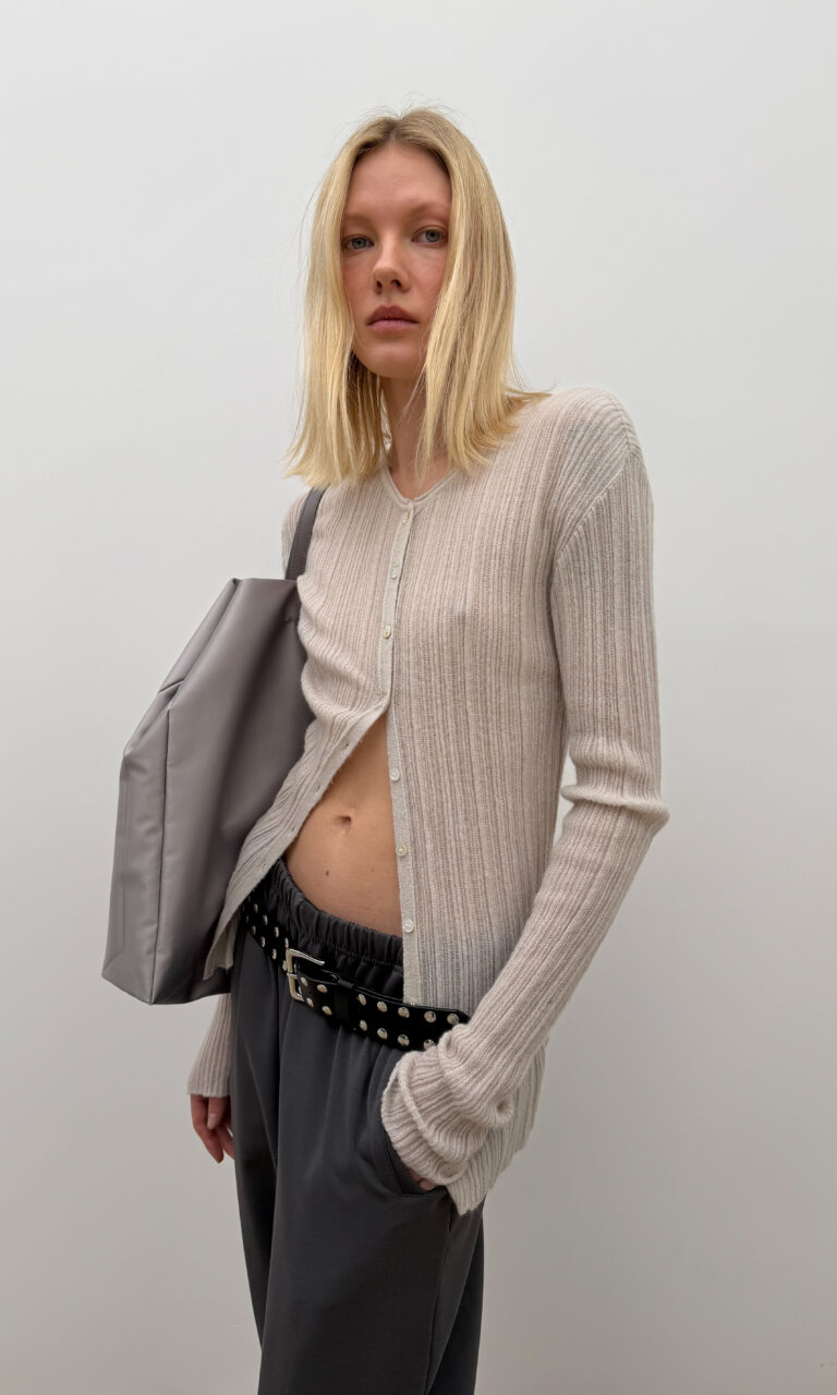 Lightweight wool-blend cardi