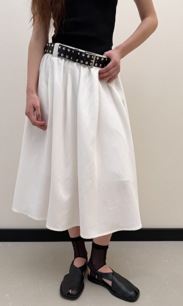 Fluid A-line midi skirt