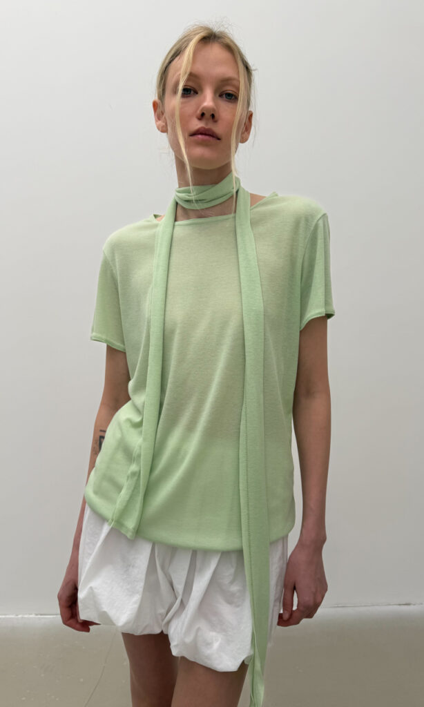 Lightweight tee with scarf