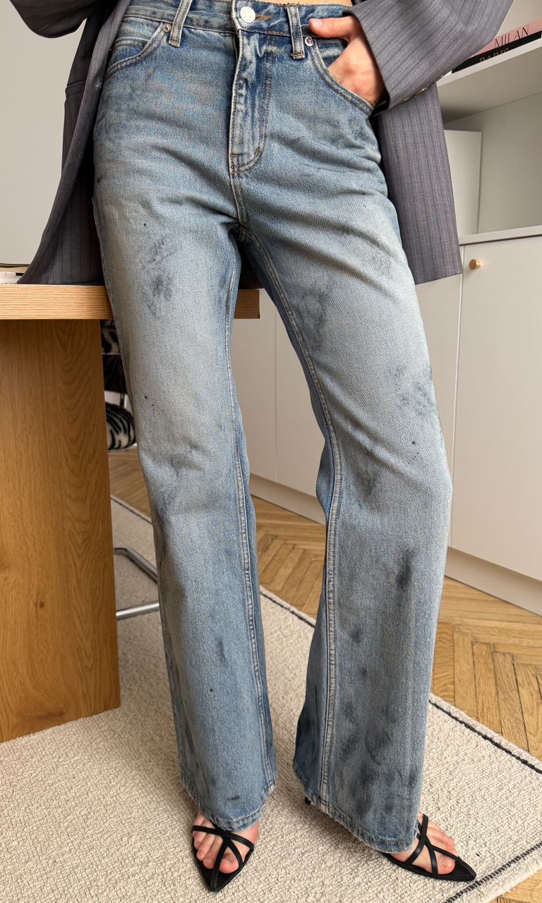 Grunge flare jeans