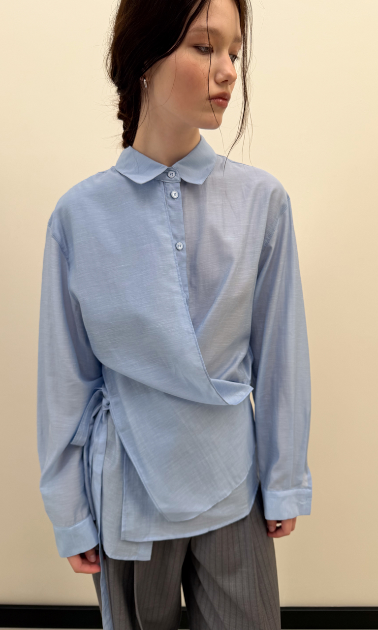Deconstructed sheer blouse