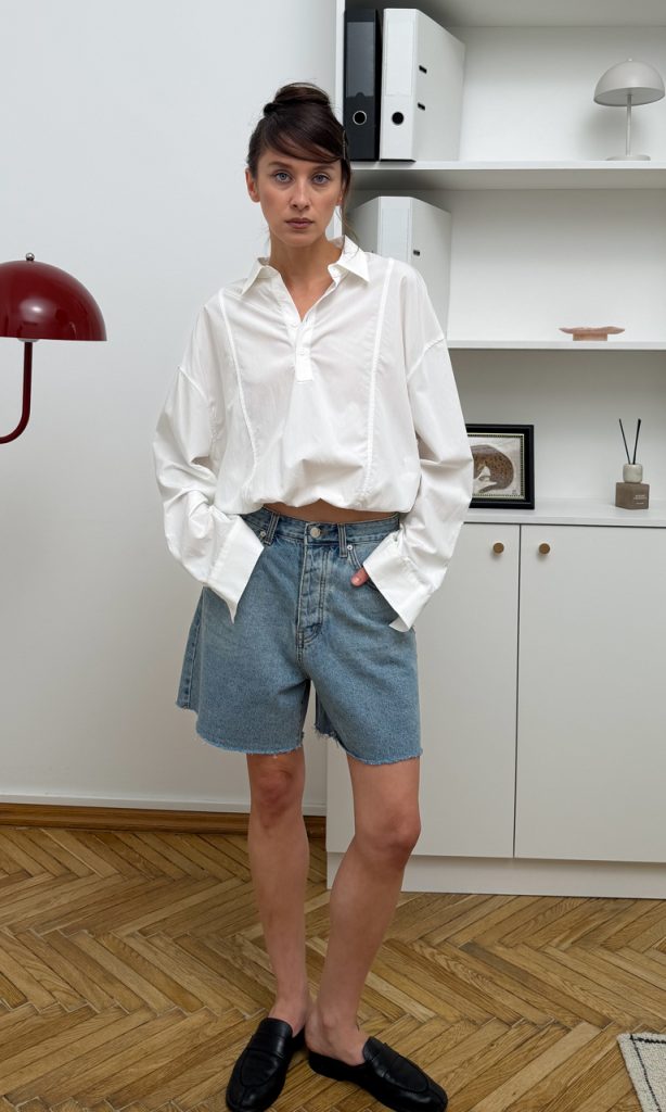 Open-back wind shirt