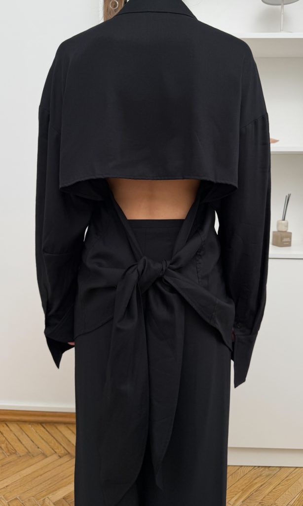 Back cut-out metal shirt