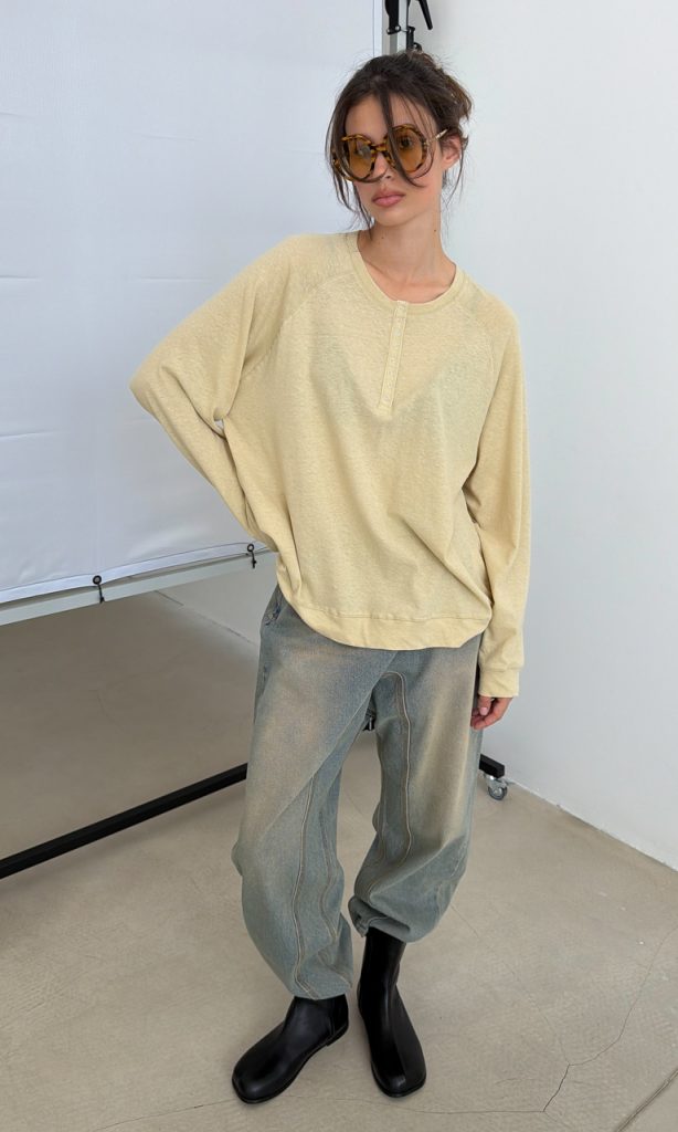 Linen blend jumper